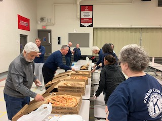 club members serving 